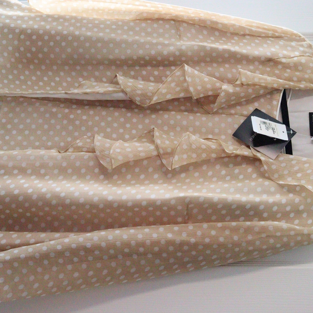 Charming Polka Dot Ruffle Top W/ Matching Skirt Ensemble